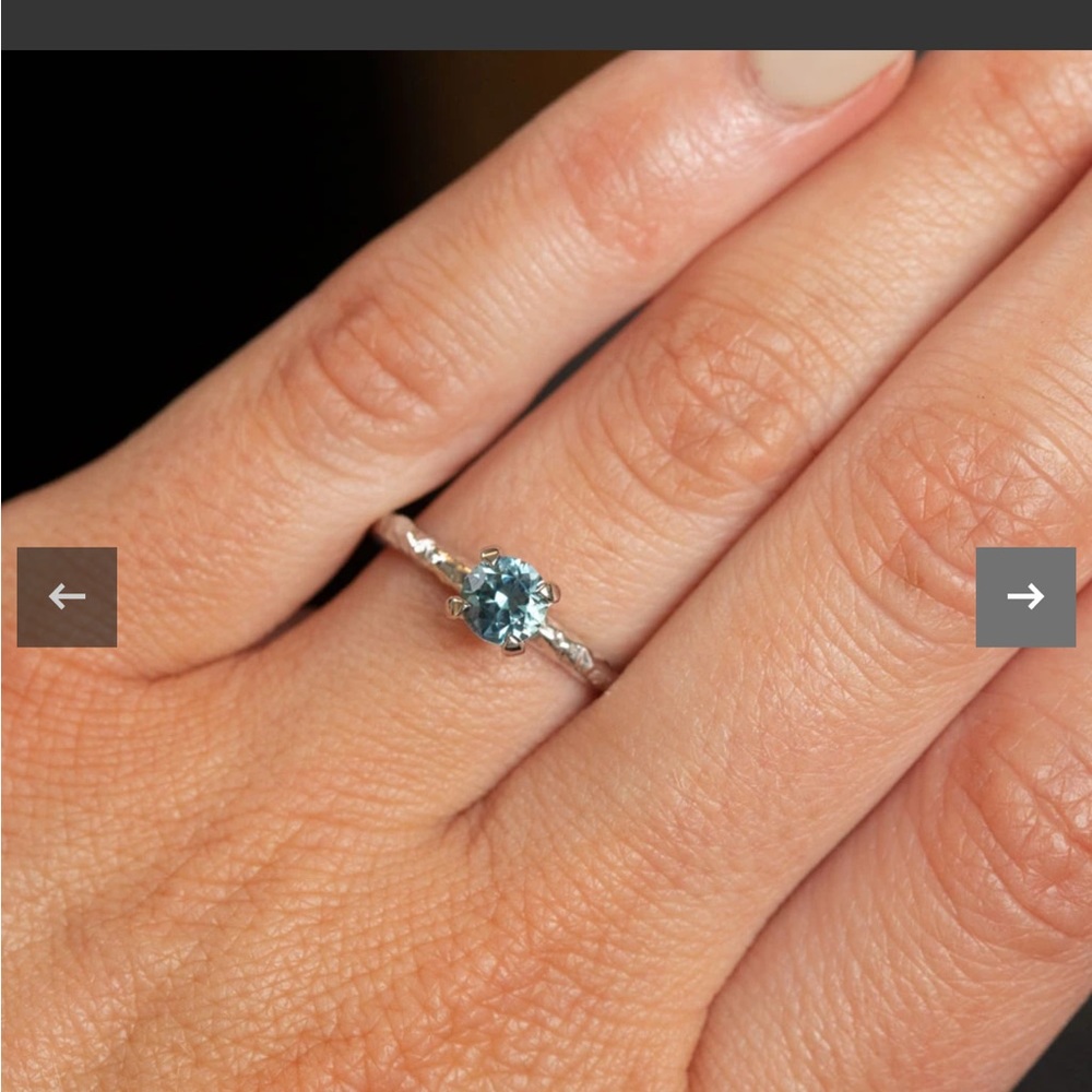 Anueva Jewelry Montana Sapphire Ring - white gold and unheated!